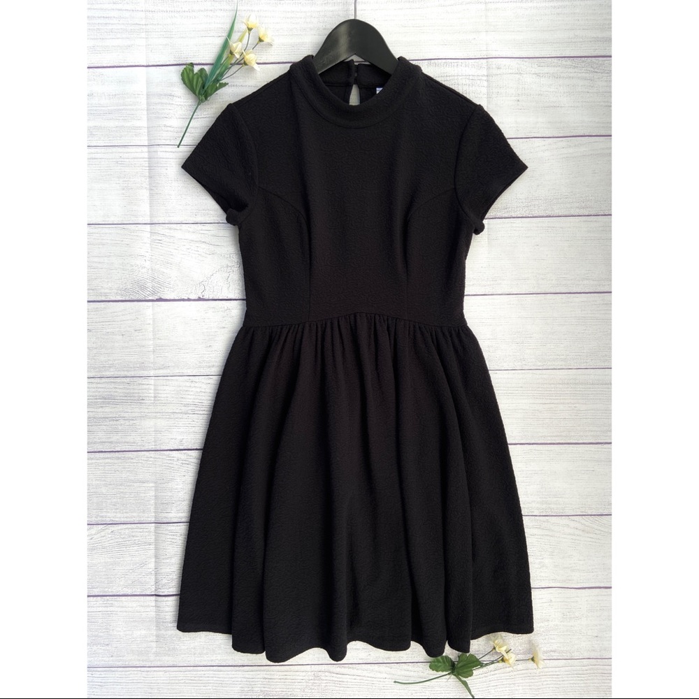 Xhilaration Black Textured Knit Dress